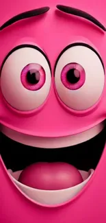 Vibrant pink cartoon character wallpaper