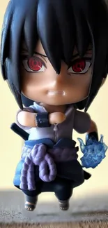 Chibi anime warrior character holding energy orb.