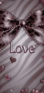 Stylish mobile wallpaper with a chic bow.