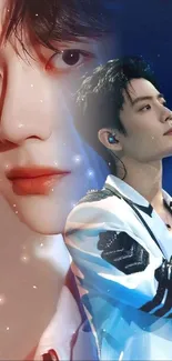 Chin Microphone Eyelash Live Wallpaper