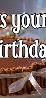 Chocolate Birthday Cake Delight Live Wallpaper