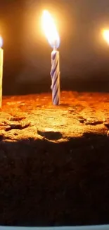 Chocolate Cake with Candles Live Wallpaper