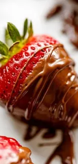 Chocolate covered strawberry wallpaper