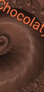 Chocolate swirl pattern mobile wallpaper with elegant design.