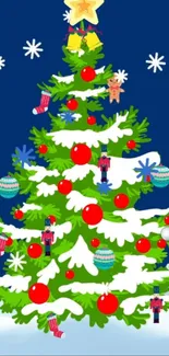 Christmas Decoration Red Christmas Tree Live Wallpaper