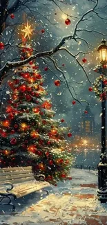 Christmas Decoration Winter Branch Live Wallpaper