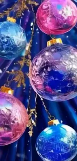 Christmas Ornament Blue Christmas Decoration Live Wallpaper