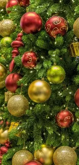 Christmas Ornament Christmas Tree Green Live Wallpaper