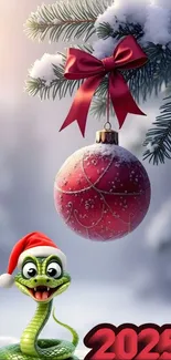 Christmas Ornament Nature Branch Live Wallpaper