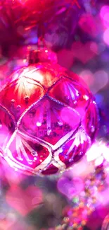 Christmas Ornament Purple Holiday Ornament Live Wallpaper