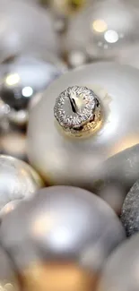 Christmas Ornament Silver Natural Material Live Wallpaper