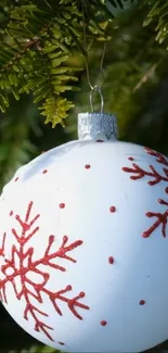 Christmas Ornament White Christmas Tree Live Wallpaper