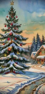 Christmas Tree Christmas Decoration Winter Live Wallpaper