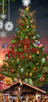 Christmas Tree Christmas Ornament Light Live Wallpaper