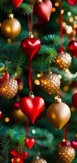 Christmas Tree Christmas Ornament Light Live Wallpaper