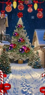 Christmas Tree Christmas Ornament Light Live Wallpaper