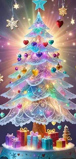 Christmas Tree Plant Decoration Live Wallpaper