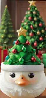 Christmas Tree Plant White Live Wallpaper