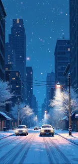 City Road Winter Live Wallpaper