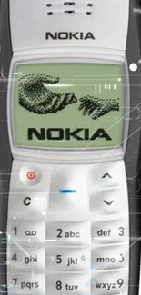 Classic Nokia mobile phone wallpaper with a retro design.