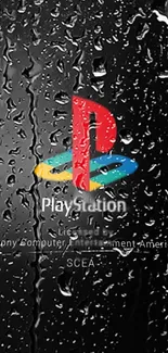 Classic PlayStation logo on black background.