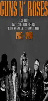 Guns N' Roses vintage band poster wallpaper.