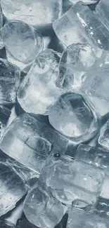 Clear ice cubes mobile phone wallpaper.