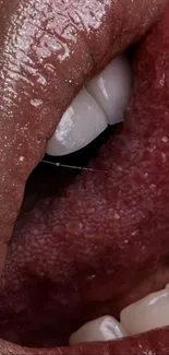 Close-up artistic image of human mouth.