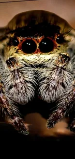 Close-up macro shot of a spider, highlighting intricate details.