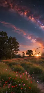 Cloud Sky Flower Live Wallpaper