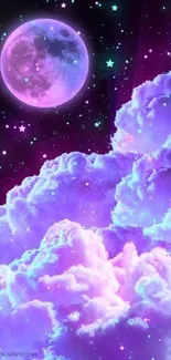 Cloud Sky Pink Live Wallpaper