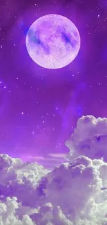 Cloud Sky Purple Live Wallpaper