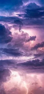 Cloud Sky Purple Live Wallpaper