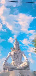 Cloud Sky Statue Live Wallpaper