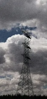 Dramatic tower under a cloudy sky.