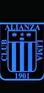 Blue and black Club Alianza Lima logo.