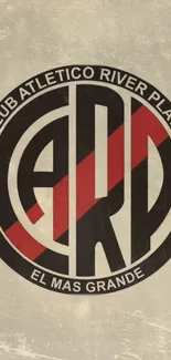 Vintage River Plate logo on beige background wallpaper.