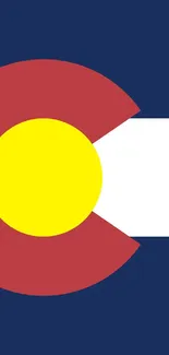 Colorado flag design with bold colors for mobile wallpaper.