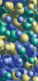 3D colorful spheres wallpaper design