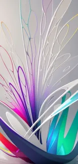 Colorful abstract art design with flowing lines and shapes.