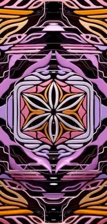 Abstract geometric wallpaper with vibrant colors.