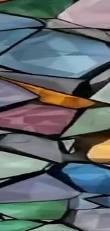 Colorful abstract art wallpaper with geometric shapes