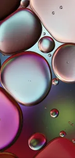 Colorful abstract bubbles in vibrant artwork.