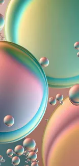 Colorful abstract bubbles in vibrant hues for mobile wallpaper.