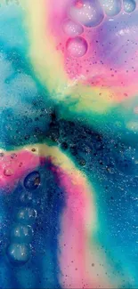 Vibrant abstract mobile wallpaper with colorful bubbles.