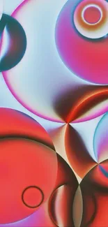 Colorful abstract circles phone wallpaper