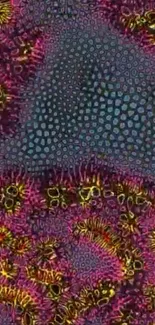 Vibrant abstract coral pattern wallpaper.