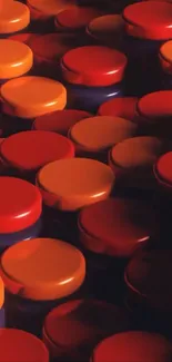 Vibrant abstract cylinders pattern with colorful design.