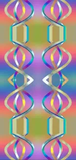 Abstract vibrant DNA pattern wallpaper.