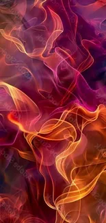 Colorful abstract flame wallpaper with vibrant swirling patterns.